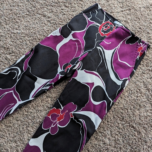 TRINA TURK varvara lady day orchid slim faille pants 0 - Picture 7 of 11